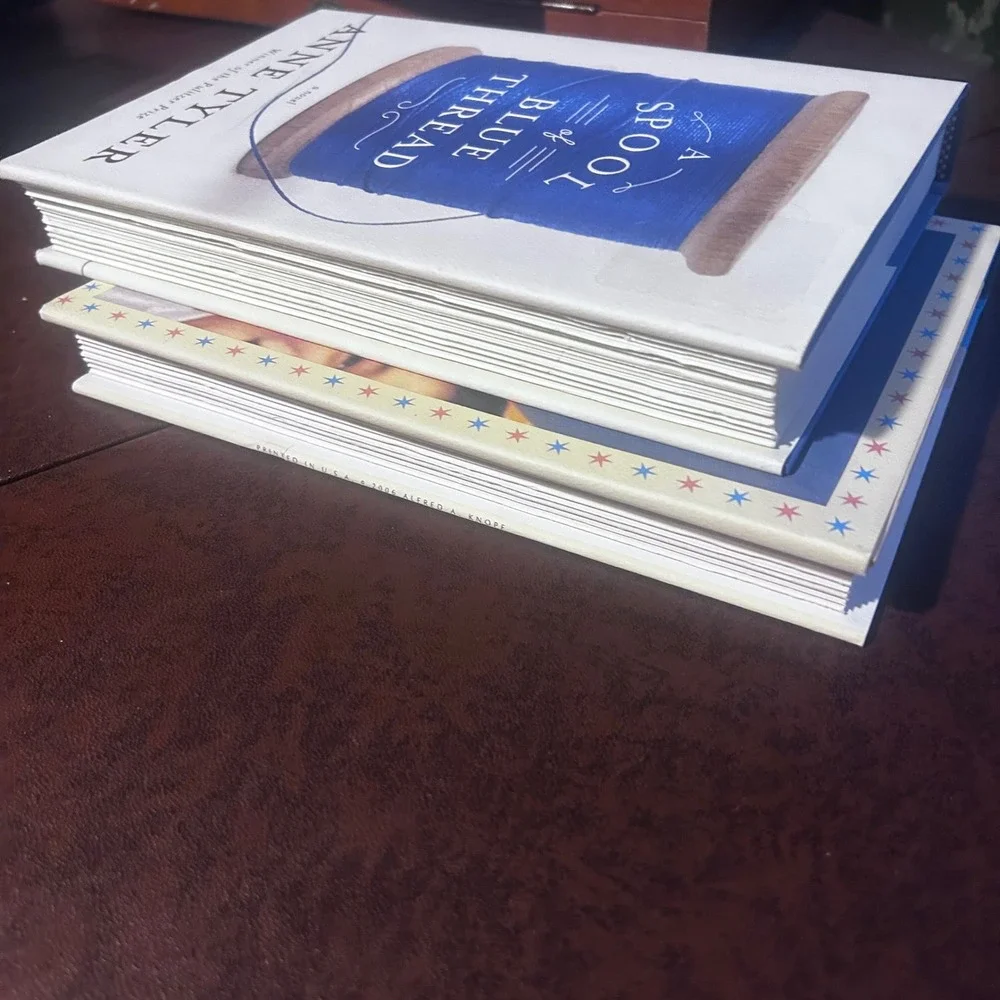 Anne Tyler Book Bundle A Spool of Blue Thread & Digging to America Hardcover
